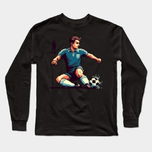 soccer player - pixel soccer player Long Sleeve T-Shirt